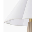 Contract furniture - Scalloped White Cotton Table Lamp - www.oroatrade.com