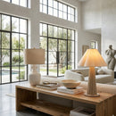 Contract furniture - Scalloped White Cotton Table Lamp - www.oroatrade.com
