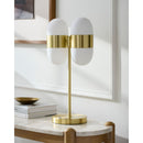Modern European furniture - Dual White Glass Table Lamp - www.oroatrade.com