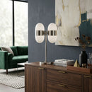 Modern European furniture - Dual White Glass Table Lamp - www.oroatrade.com