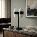Modern European furniture - Dual White Glass Table Lamp - www.oroatrade.com
