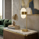 Modern European furniture - Metal Framed Glass Table Lamp - www.oroatrade.com