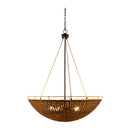 Contract furniture - Rattan Bowl 3-Light Chandelier - www.oroatrade.com