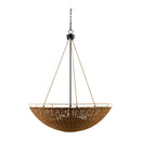 Contract furniture - Rattan Bowl 3-Light Chandelier - www.oroatrade.com