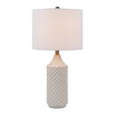 Hospitality furniture - White Ceramic Linen Table Lamp - www.oroatrade.com