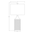 Hospitality furniture - White Ceramic Linen Table Lamp - www.oroatrade.com