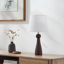 Modern European furniture - Wood Veneer Linen Table Lamp  - www.oroatrade.com