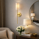Contract furniture - Cylindrical White Linen Wall Lamp - www.oroatrade.com