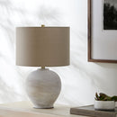 Contract furniture - Cream Ceramic Accent Table Lamp - www.oroatrade.com