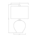 Contract furniture - Cream Ceramic Accent Table Lamp - www.oroatrade.com