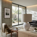 Contract furniture - Cream Ceramic Accent Table Lamp - www.oroatrade.com