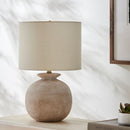 Contract furniture - Rounded Cream Accent Table Lamp - www.oroatrade.com