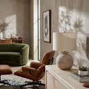 Contract furniture - Rounded Cream Accent Table Lamp - www.oroatrade.com