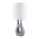 Hospitality furniture - Textured Gray Accent Table Lamp - www.oroatrade.com
