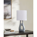 Hospitality furniture - Textured Gray Accent Table Lamp - www.oroatrade.com