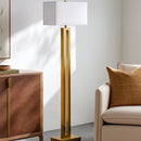 Hospitality furniture - White Linen Gold Floor Lamp - www.oroatrade.com