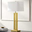 Hospitality furniture - White Linen Gold Table Lamp - www.oroatrade.com