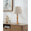 Contract furniture - Linen Wood Veneer Table Lamp - www.oroatrade.com
