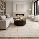 Modern furniture - Cream Hand-Knotted Wool Carpet - www.oroatrade.com