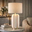 Modern European furniture - Line Painted Ceramic Table Lamp - www.oroatrade.com