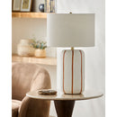 Modern European furniture - Line Painted Ceramic Table Lamp - www.oroatrade.com