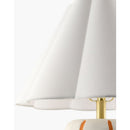 Modern European furniture - Scalloped White Linen Table Lamp - www.oroatrade.com