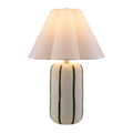Modern European furniture - Scalloped White Linen Table Lamp - www.oroatrade.com