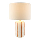 Modern European furniture - Lined Ceramic Linen Table Lamp - www.oroatrade.com