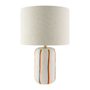 Modern European furniture - Lined Ceramic Linen Table Lamp - www.oroatrade.com