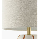 Modern European furniture - Lined Ceramic Linen Table Lamp - www.oroatrade.com