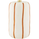 Modern European furniture - Lined Ceramic Linen Table Lamp - www.oroatrade.com