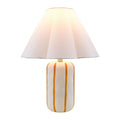 Modern European furniture - Ceramic Scalloped Linen Table Lamp - www.oroatrade.com
