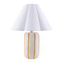 Modern European furniture - Ceramic Scalloped Linen Table Lamp - www.oroatrade.com