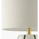 Modern European furniture - Lined Ceramic Linen Table Lamp - www.oroatrade.com