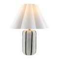 Modern European furniture - Ceramic Scalloped Linen Table Lamp - www.oroatrade.com
