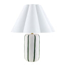 Modern European furniture - Ceramic Scalloped Linen Table Lamp - www.oroatrade.com