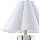 Modern European furniture - Ceramic Scalloped Linen Table Lamp - www.oroatrade.com