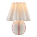 Modern European furniture - Lined Round Ceramic Table Lamp - www.oroatrade.com