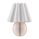 Modern European furniture - Lined Round Ceramic Table Lamp - www.oroatrade.com