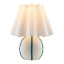 Modern European furniture - Lined Round Ceramic Table Lamp - www.oroatrade.com