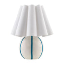 Modern European furniture - Lined Round Ceramic Table Lamp - www.oroatrade.com