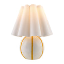 Modern European furniture - Lined Round Ceramic Table Lamp - www.oroatrade.com