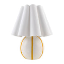 Modern European furniture - Lined Round Ceramic Table Lamp - www.oroatrade.com
