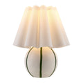 Modern European furniture - Lined Round Ceramic Table Lamp - www.oroatrade.com