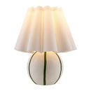 Modern European furniture - Lined Round Ceramic Table Lamp - www.oroatrade.com