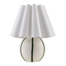Modern European furniture - Lined Round Ceramic Table Lamp - www.oroatrade.com