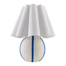 Modern European furniture - Lined Round Ceramic Table Lamp - www.oroatrade.com