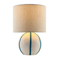 Modern European furniture - Round Lined Ceramic Table Lamp - www.oroatrade.com