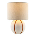 Modern European furniture - Round Lined Ceramic Table Lamp - www.oroatrade.com
