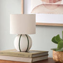 Modern European furniture - Round Lined Ceramic Table Lamp - www.oroatrade.com